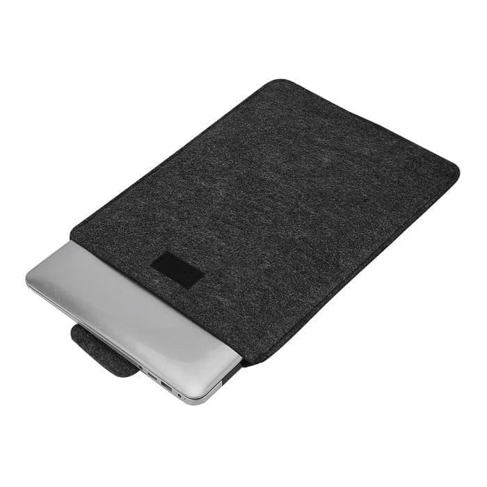 Tas Laptop Softcase Velcro Sleeve Case Felt Slim 13inch abu tua