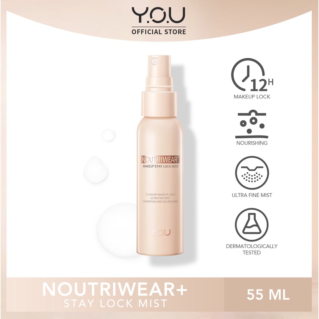 Y.O.U Noutriwear+ Makeup Stay Lock Mist 55ml | YOU Setting Spray