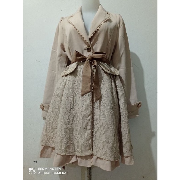 coat brukat axes femme/coat renda/coat megar