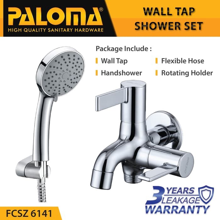 PALOMA FCBZ 6176 SSP 2401 Paket Keran Cabang Shower Set Mandi Kran Air