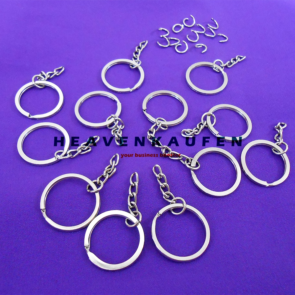 Ring Gantungan Kunci Type C Warna Nikel Silver Model Rantai Harga Per Lusin