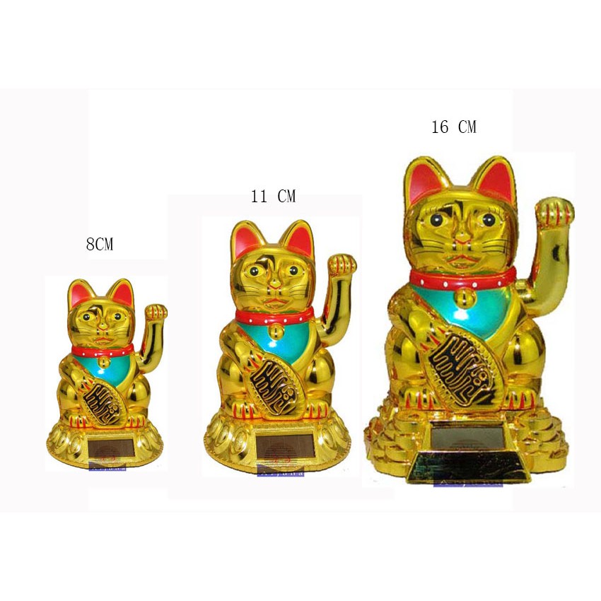 pajangan solar tenaga surya/kucing rejeki / lucky cat /kucing hoki 8cm