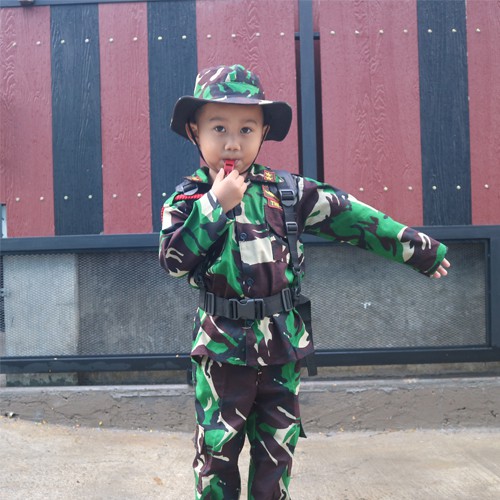 Baju PDL Anak Setelan TNI Anak Seragam Profesi Anak Setelan Tentara Anak Kostum TNI Anak