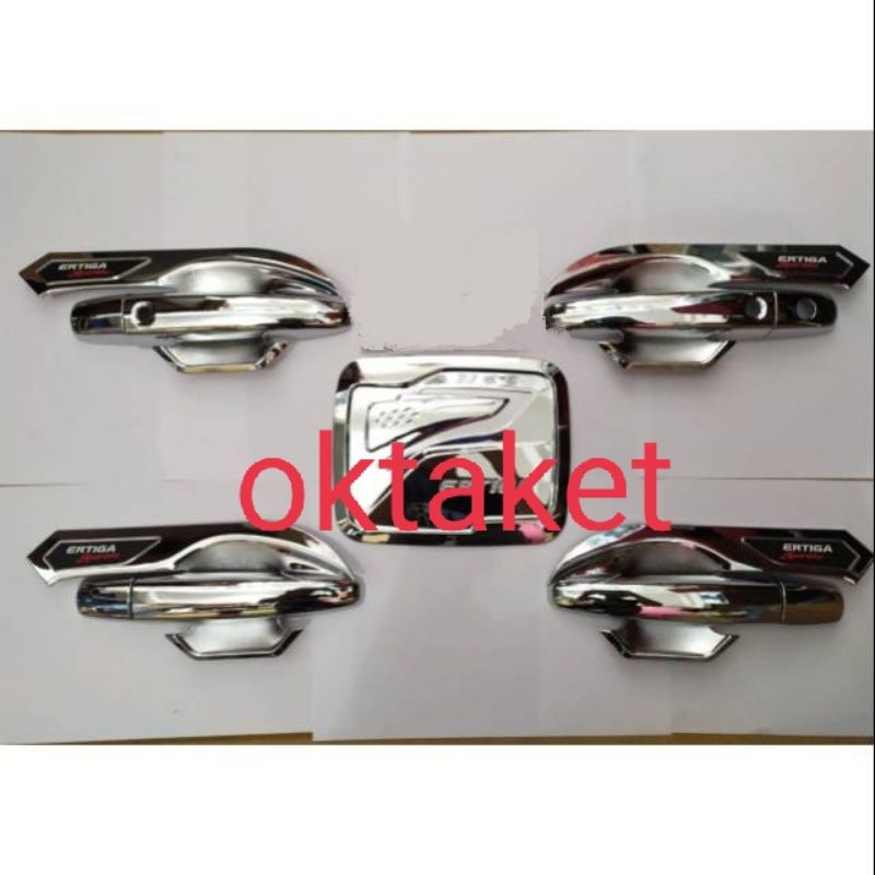 paket outer handle tank cover ALL NEW ERTIGA 2018 2020 2022 hitam chrome keyless