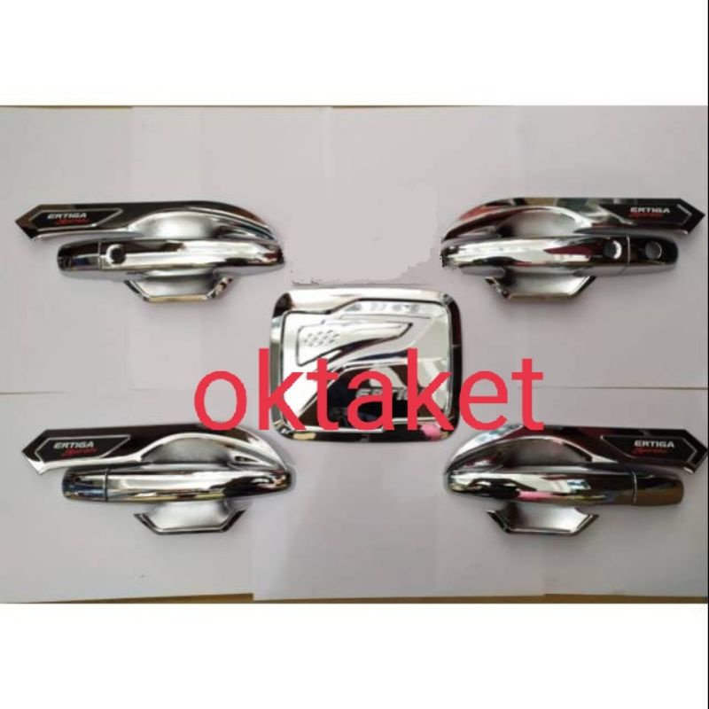 paket outer handle tank cover ALL NEW ERTIGA 2018 2020 2022 hitam chrome keyless