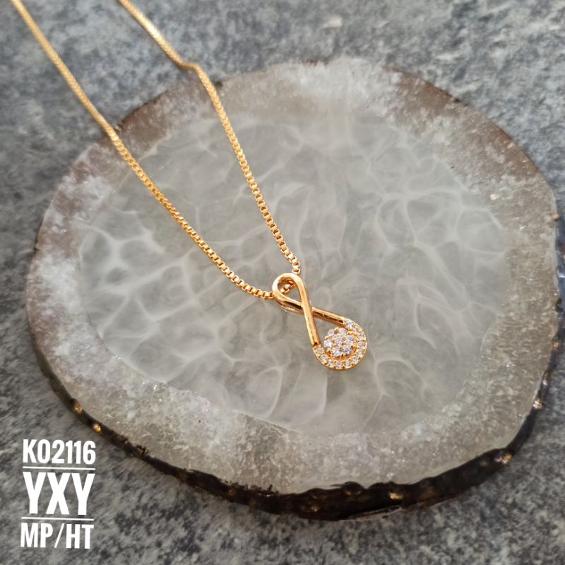 Kalung Yaxiya Oval Zircon Gold K02116