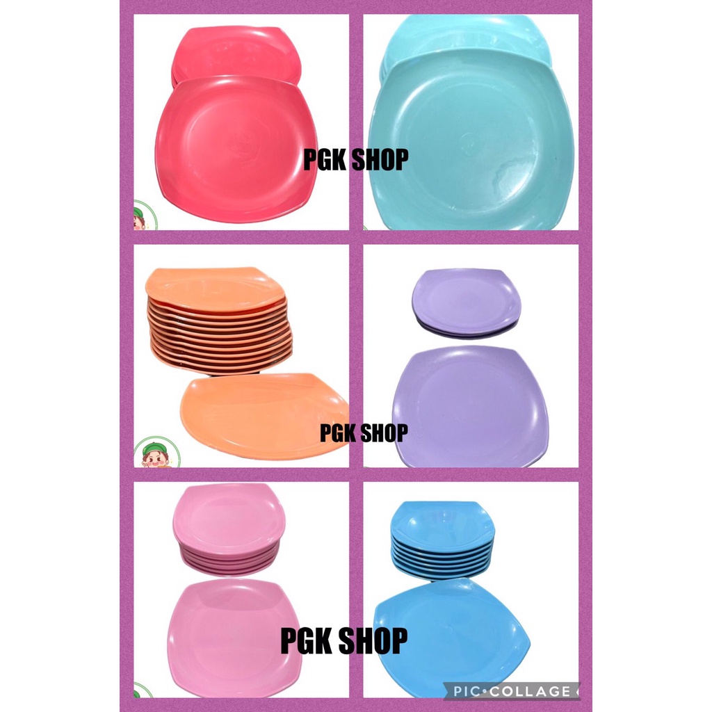 PIRING CEPER MELAMIN 9 10 INCH / PIRING KOTAK MELAMIN / PIRING MAKAN MELAMIN KOTAK / PIRING SAJI NAS