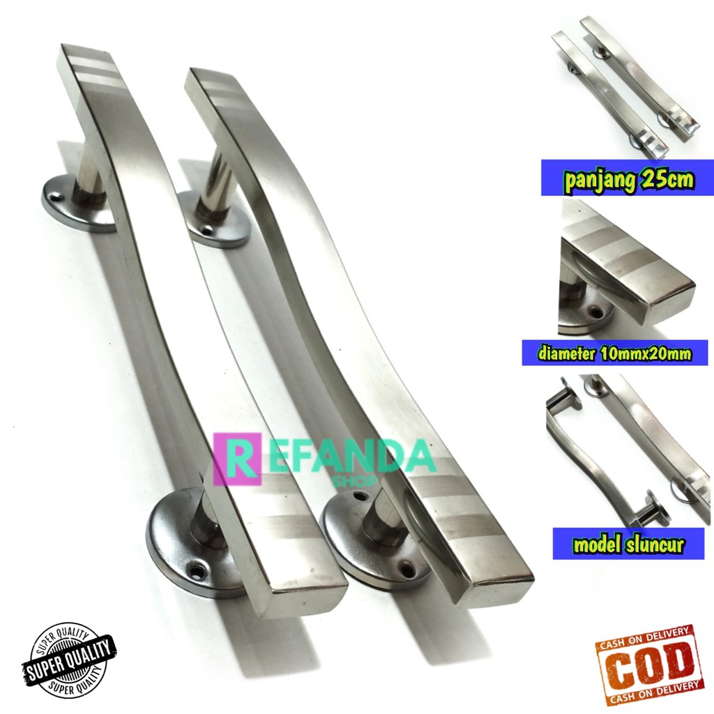 HANDLE TARIKAN PINTU RUMAH MINIMALIS STAINLESS STELL PANJANG 25CM MURAH BERKUALITAS ANTI KARAT PROMO