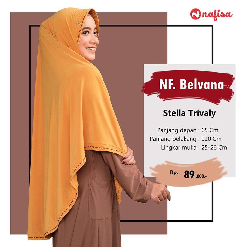 Jilbab Nafisa Belvana/Hijab syari/Kerudung instan/Jilbab murah/Berkualitas