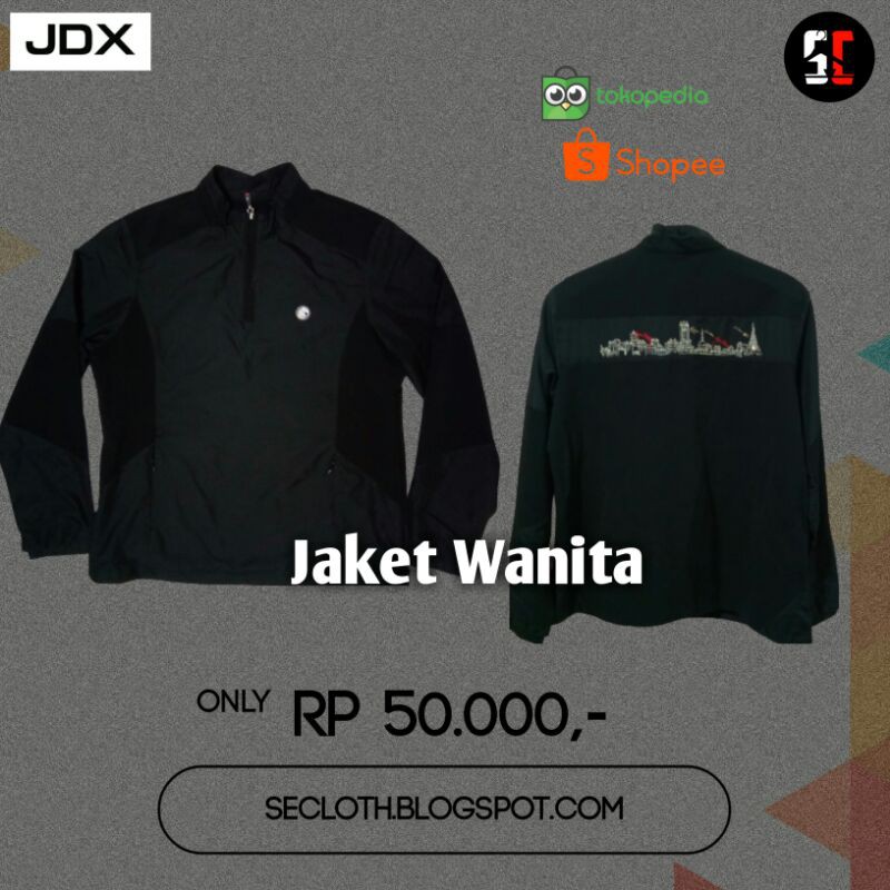 Jaket Wanita Hitam Polos JDX Original