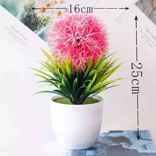 NM346 Bunga plastik / Pajangan bunga Artifisial / Snapdragon/ Vas Bulat-6