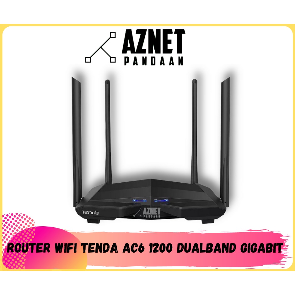 ROUTER WIFI TENDA AC6 AC9 1200 DUALBAND GIGABIT SECOND