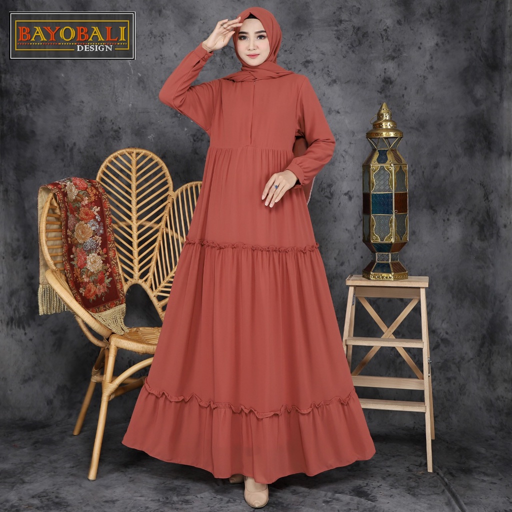 Baju Gamis Wanita Terbaru | Gamis Ceruty Babydoll Jumbo|Fashion Muslim Wanita Termurah |Gamis syari-rose
