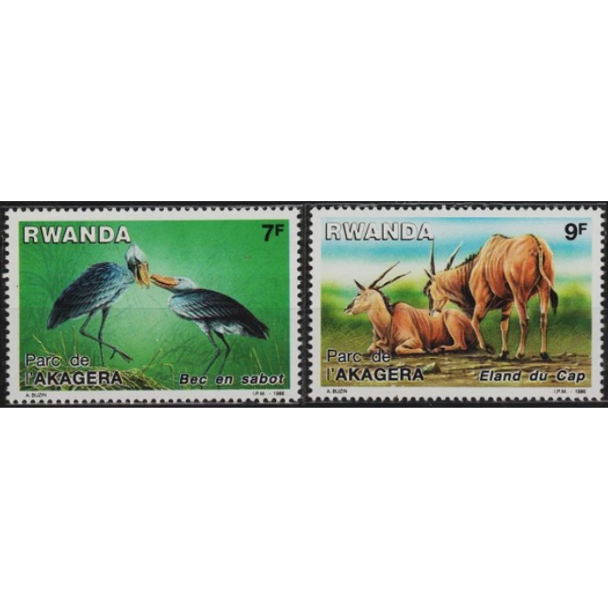 

Perangko Filateli Rwanda 15.12.1986 akagera national park