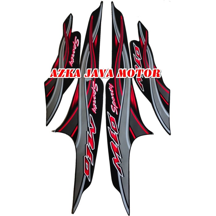 Striping Mio Sporty Hitam tahun 2005 2006