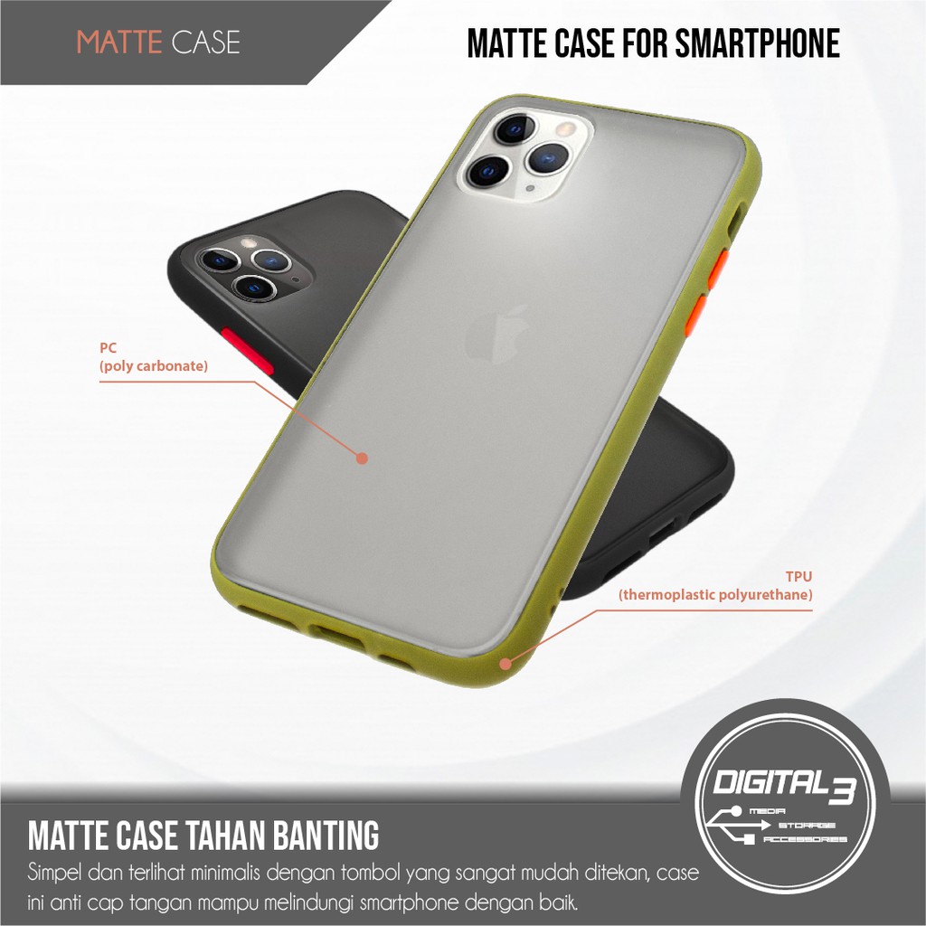 Casing Iphone 11 Pro / Iphone 11 Bumper Matte Hard Case Silicone PC