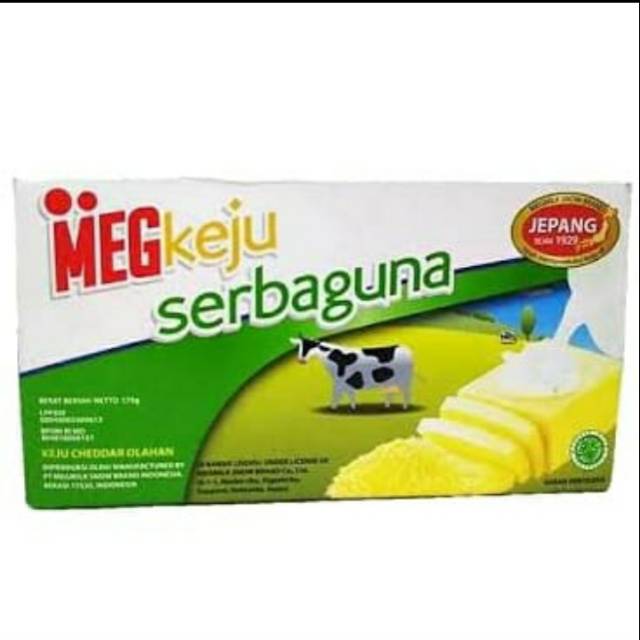 

Meg / Keju Serbaguna / Keju Cheddar Olahan / 165g