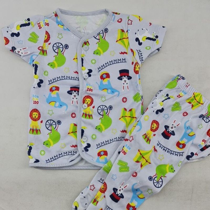 Sleepsuit Baby Murah Romper Jumper / Baju Bayi Murah DEFECT sale-Set pd/pj circus 0-3