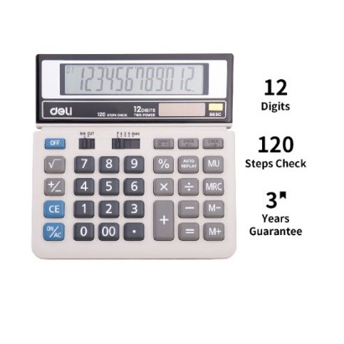 

KALKULATOR DAGANG MEJA 12 DIGIT LAYAR BESAR DELI 868-C CHECK & CORRECT CALCULATOR