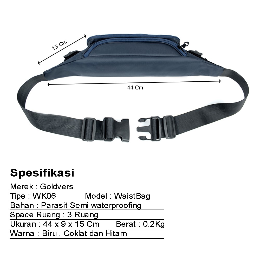 WaistBag Terbaru Tas Slempang  Dada Punggung Pinggang Pria - Wanita