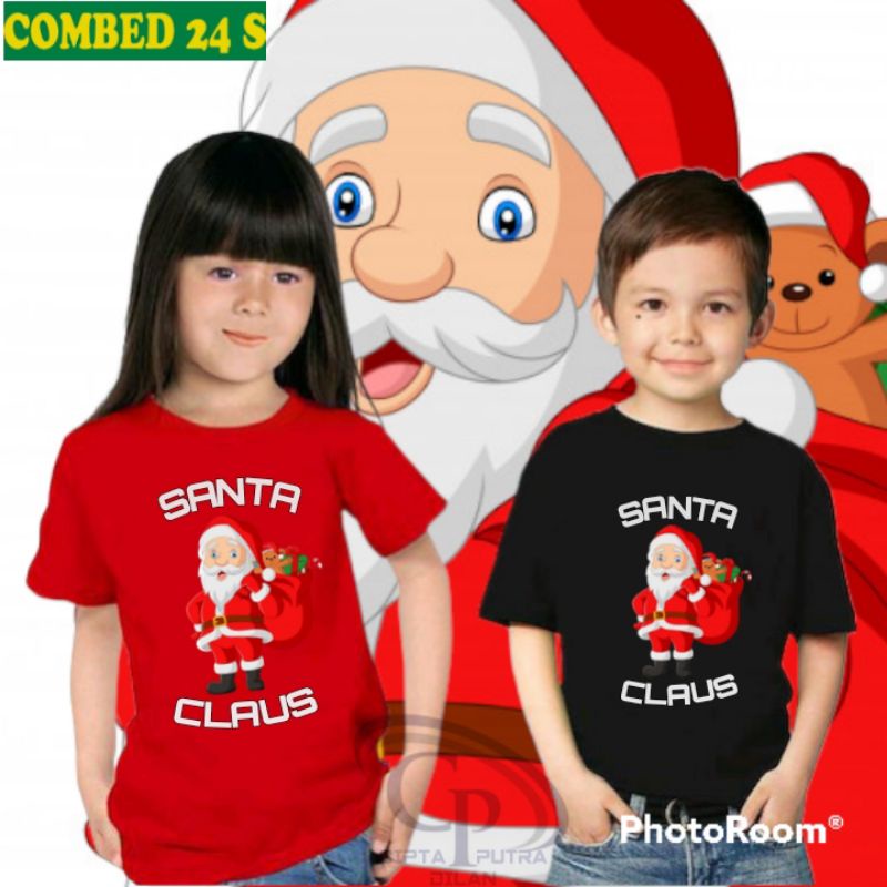 Kaos Hari Natal Santa Claus/Kaos anak Baju anak/Kaos Anak Laki laki Kaos Anak Perempuan/Kaos Anak Ce