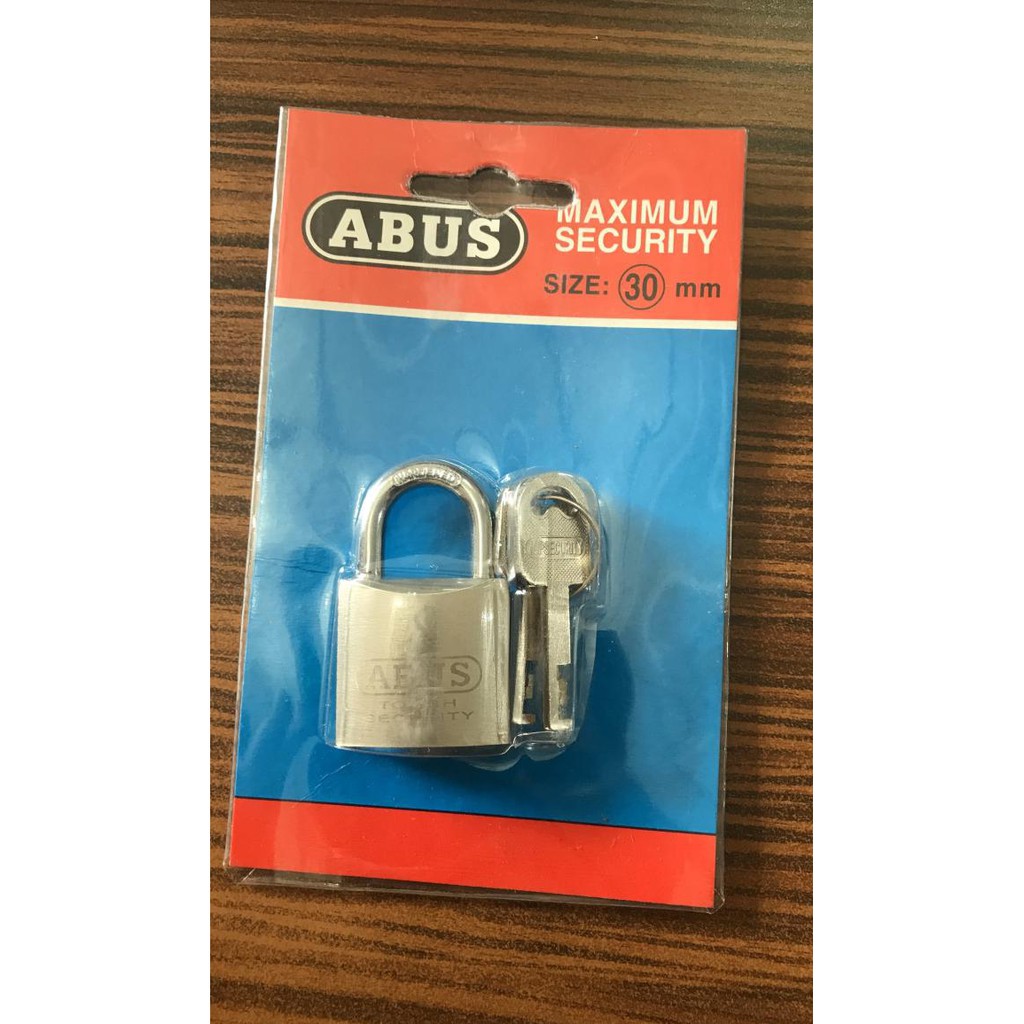 READY STOK GEMBOK NIKEL/GEMBOK PINTU/GEMBOK RUMAH/GEMBOK ABUS 30 PENDEK/GEMBOK