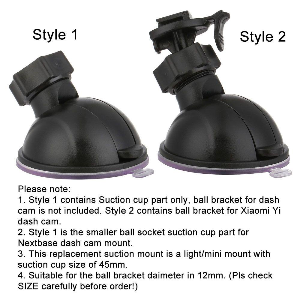 Holder Kamera Dash Atas Untuk Nextbase, Xiaomi Yi Series Wide Angle Adjustable Universal Sucker