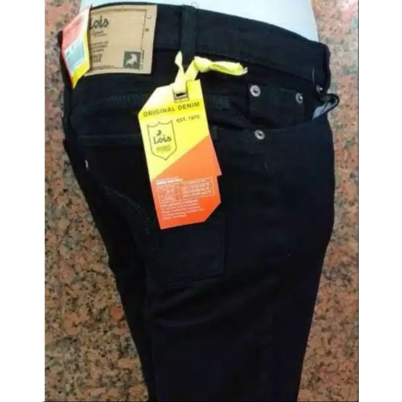 DJ // CELANA LOIS HITAM STANDAR ( 27-38 ) CELANA LOIS HITAM PEKAT / LOIS REGULER STANDAR