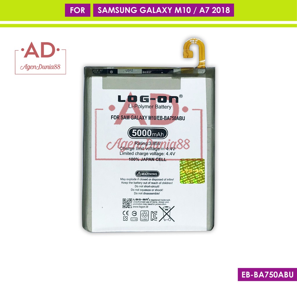 BATERAI SAMSUNG M10 - A7 2018 - EB-BA750ABU - LOG ON DOUBLE POWER BATTERY