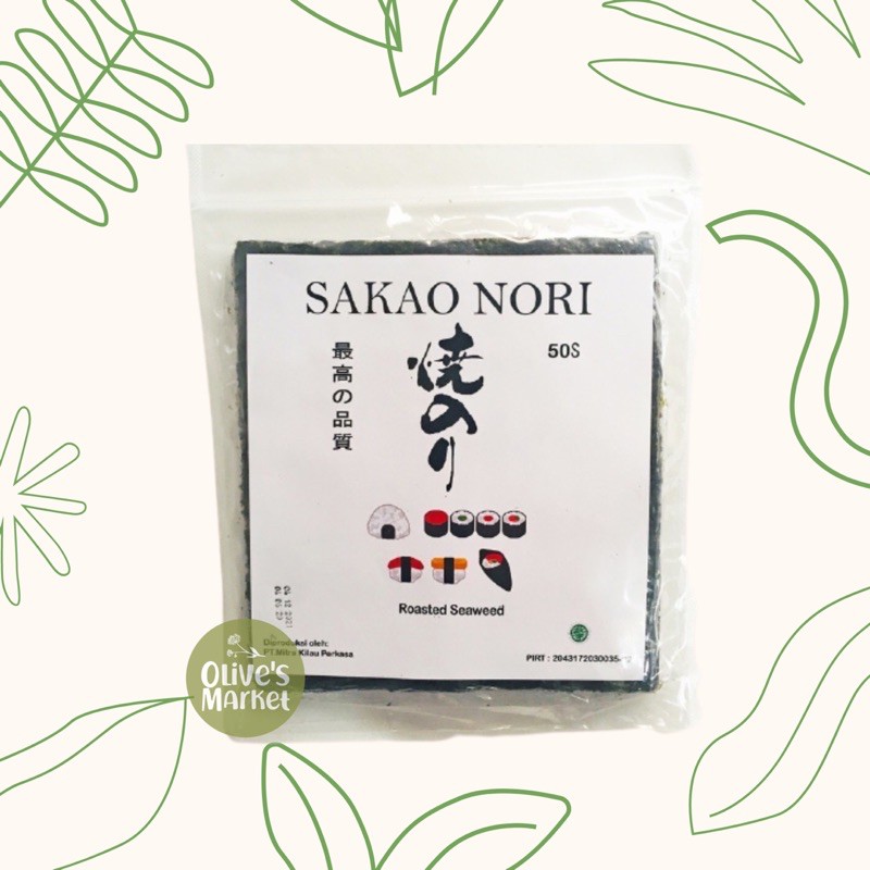 

Sakao nori 50s / Seaweed sushi / rumput laut sushi / nori lembaran / Nori sushi / Nori halal / sushi