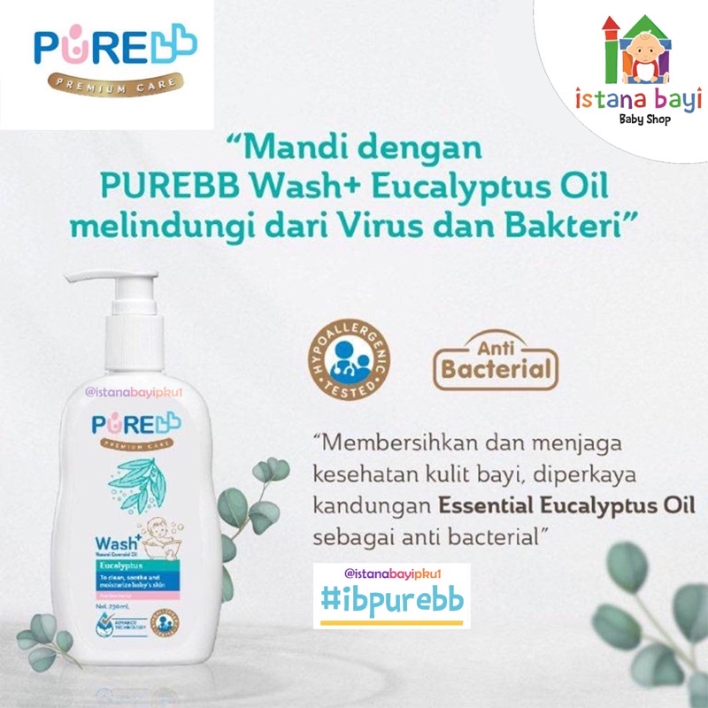 PureBB Wash Eucalyptus/Lavender/Lemongrass 230ml - Sabun Bayi