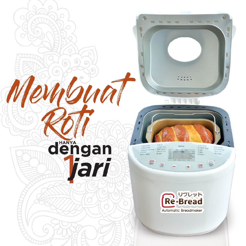 Rebread Breadmaker Alat Pembuat Roti Mudah Dengan Wadah Ceramic