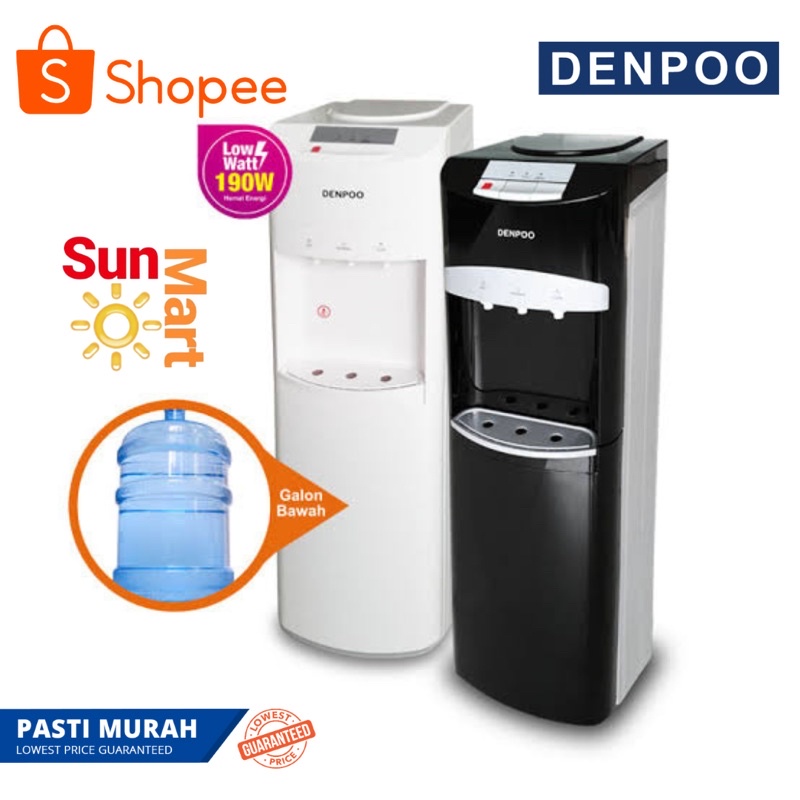 DENPOO DISPENSER GALON BAWAH PIPA STAINLESS STEEL- DDB 29 LOW WATT