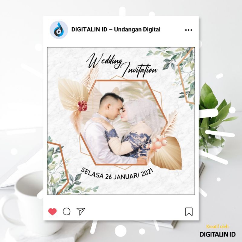 Undangan Digital Rustic Putih Protokol Kesehatan terbaru by DIGITALIN ID