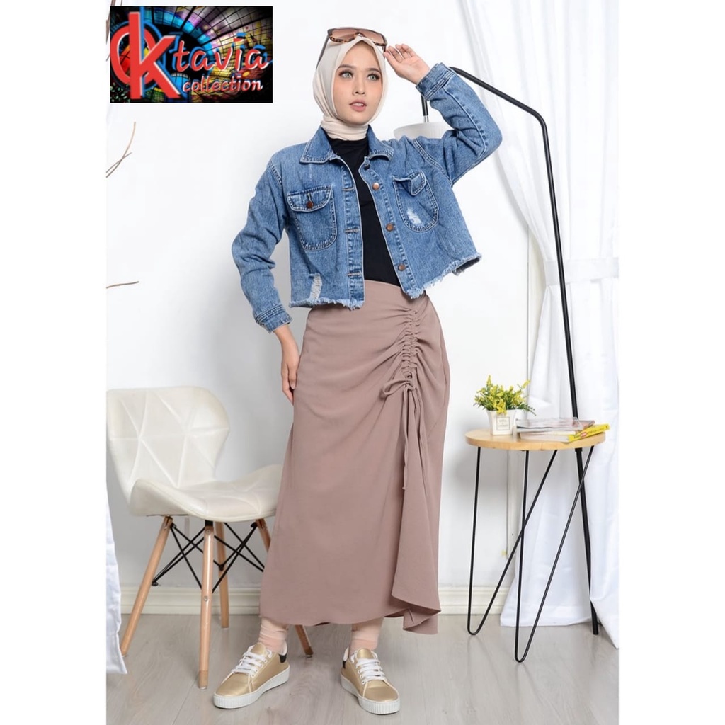 ROK CRINKLE SERUT /ROK SERUT BAHAN CRINKE / ROK SERUT SAMPING PANJANG / ROK TALI SERUT KOREA / ROK SERUT BAHAN CRINKLE AIRFLOW ROK TERBARU 2022 / ROK SERUT KEKINIAN