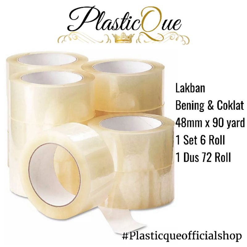 

LAKBAN BENING COKLAT ISOLASI BESAR SOLATIP SELOTIP 48MM 90 YARD 45UM MICRON 2 INCH TAPE 48 MM DUS