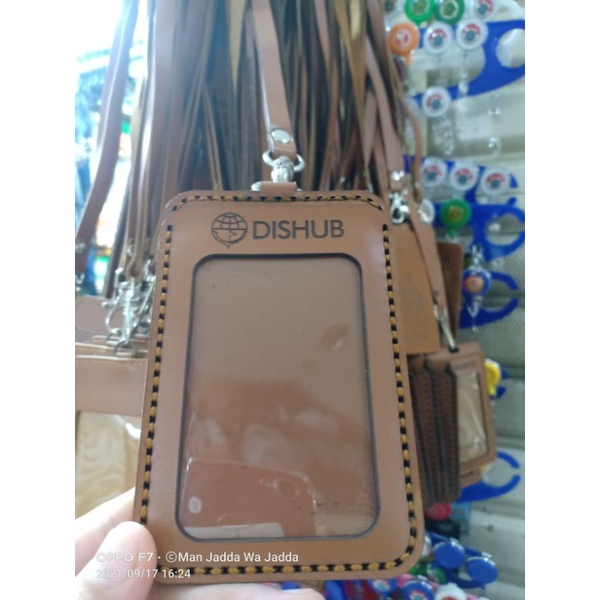 

GANTUNGAN ID CARD KULIT ASLI DISHUB HOLDER NAME TAG DISHUB.