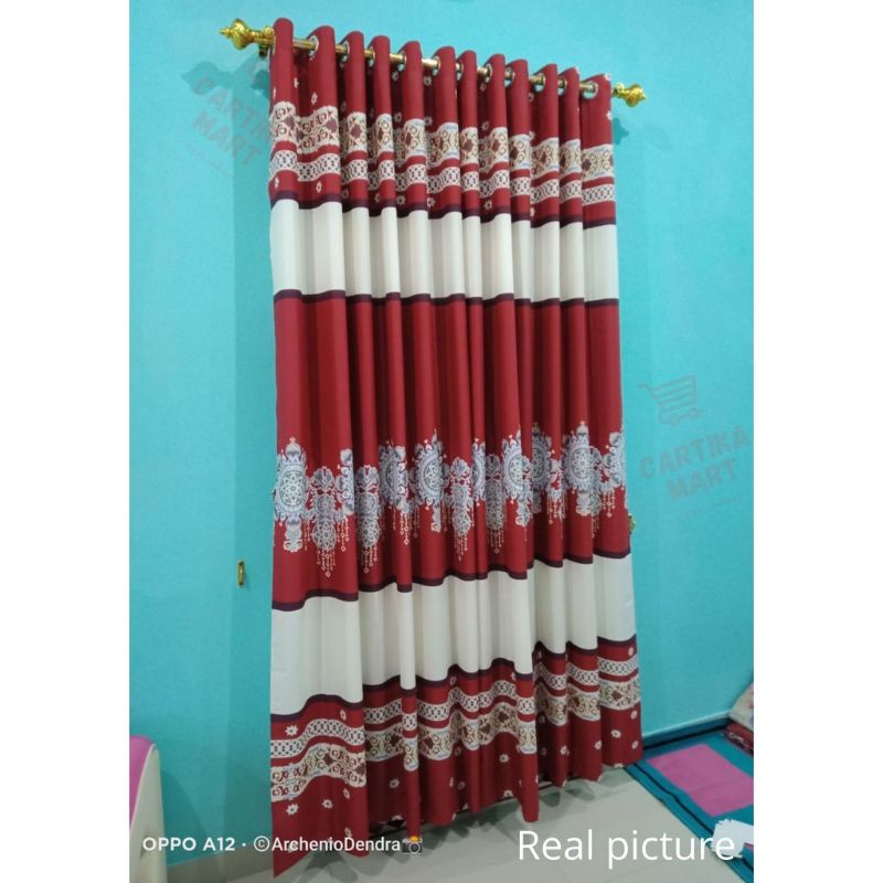 Gorden Smokering/ukuran 130 x 220cm /Gorden polos /Gorden cantik
