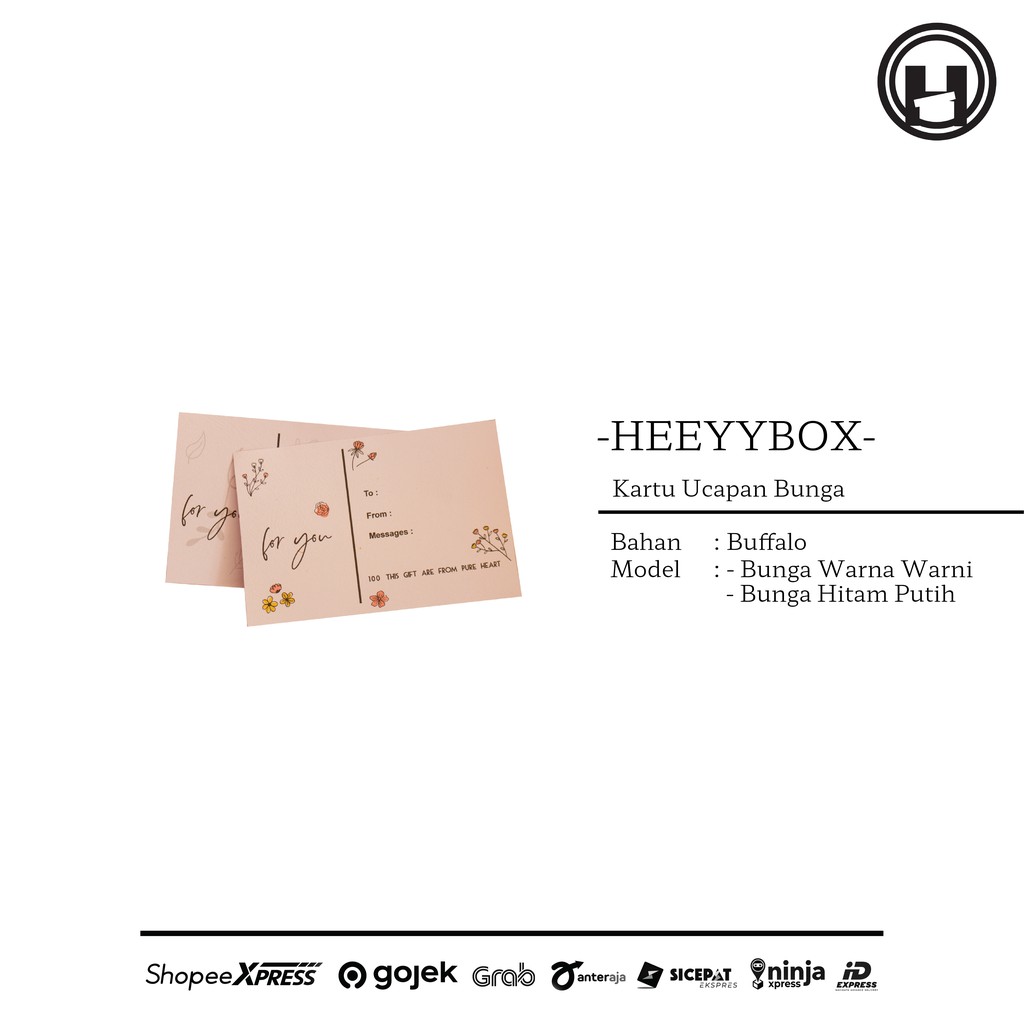 

HEEYYBOX | Florist Themed Gift Card / Kartu Ucapan Tema Bunga.