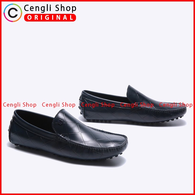 SEPATU PANSUS KULIT EVERBEST PRIA ORIGINAL LOAFER BIRU NAVY EM51