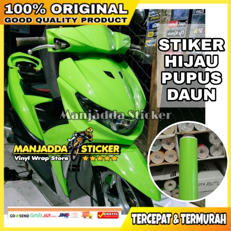 SKOTLET MOTOR WARNA HIJAU PUPUS DAUN