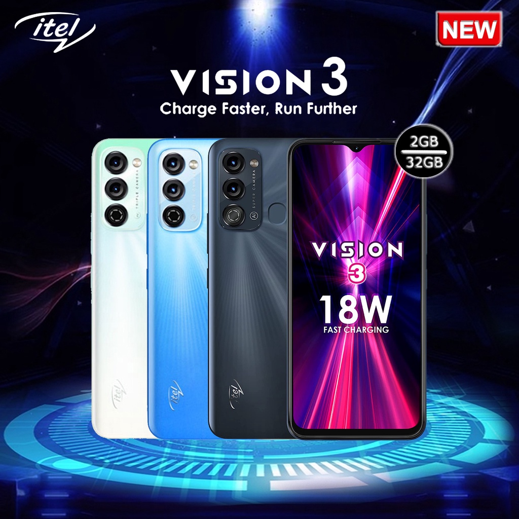 ITEL VISION 3 2/32 RAM 2GB ROM 32GB GARANSI RESMI