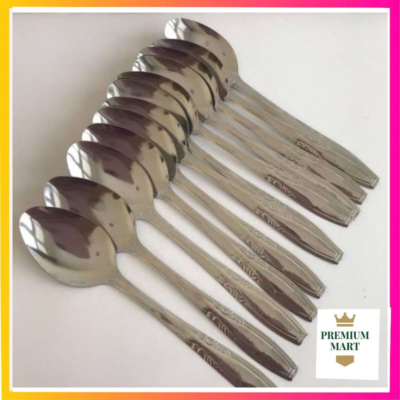 Sendok Garpu Stainless / Sendok Makan / Sendok 18gr Murah / Sendok isi 12 pcs / Spoon [PM]