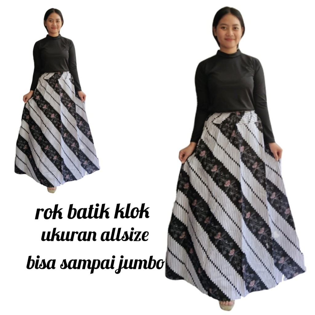 rok batik jumbo bahan katun klok payung RK02