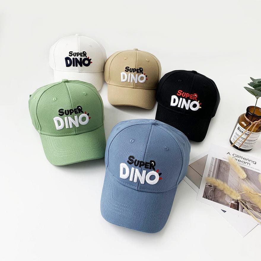 TOPI BASEBALL ANAK MOTIF SUPER DINO TOPI BORDIR TOPI PET ANAK SUPER DINOSAURUS