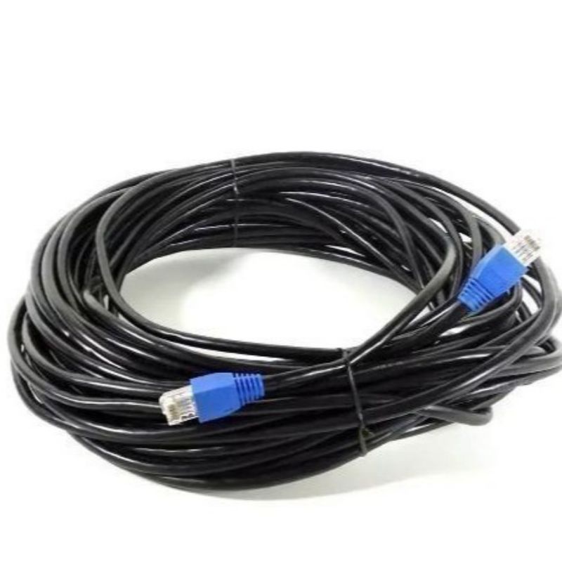 Kabel LAN Cat5e STP FTP OUTDOOR meteran siap pakai sudah terpasang rj 45+ plug