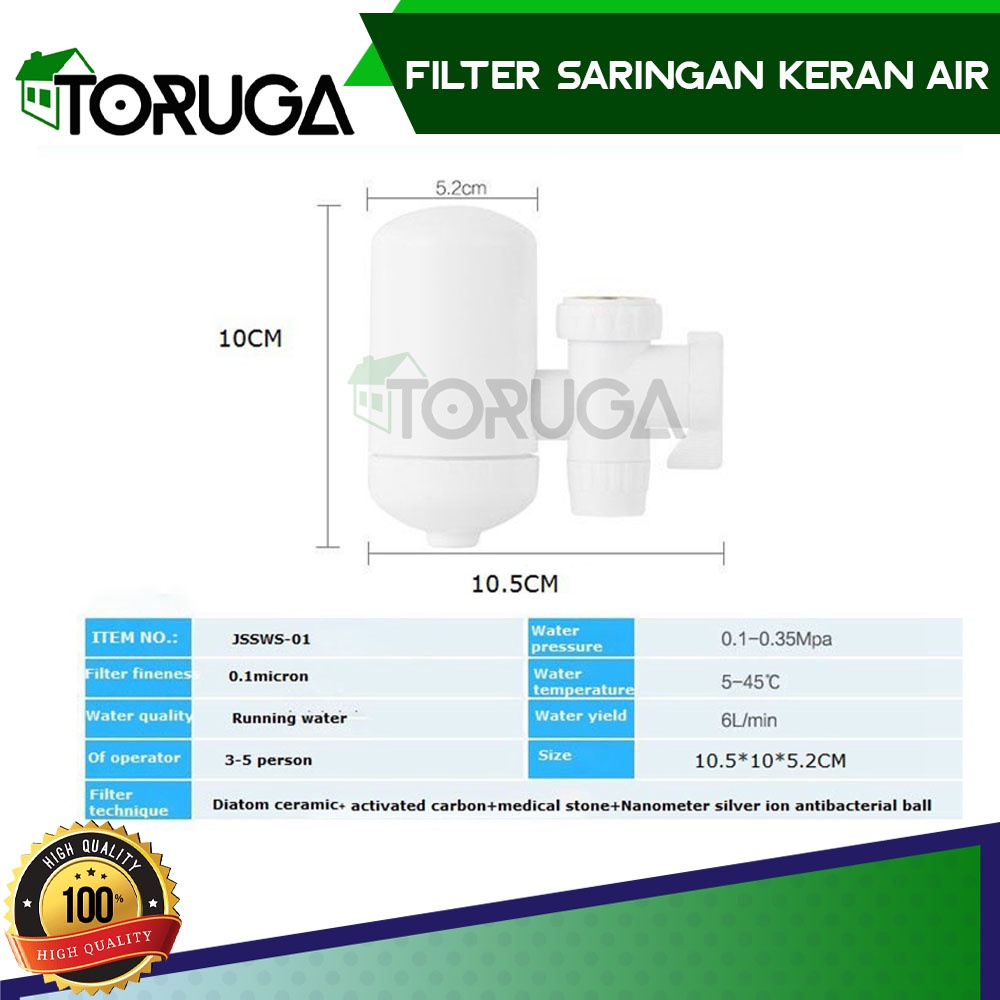 Filter Saringan Air Keran Water Purifier SWS Hi-Tech Ceramic Higienis Aman