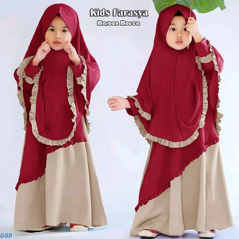 Farasya Kids / Gamis Anak Perempuan / Gamis anak Terbaru / untuk anak usia 2- 7 tahun [COD] Bayar di