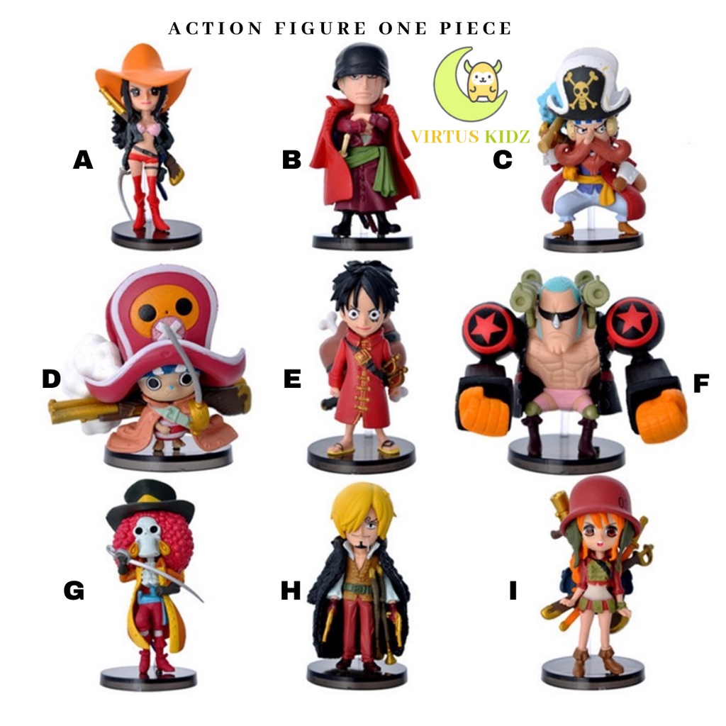 Mainan Anak Action Figure Set One Piece / Mini Figure Set Monkey D Lutfy Zoro