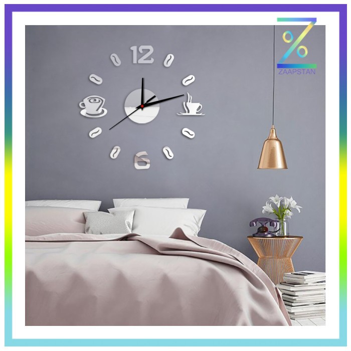 Taffware Jam Dinding DIY Giant Wall Clock Quartz Creative Design 50-60